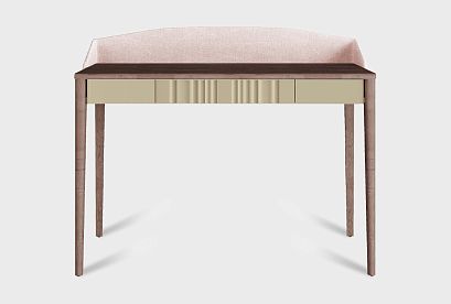 Стол туалетный "Меридиан" с декором (с мягким элементом); *А-017.109М; к-торфяной дуб, ф-мускат; Tiffany 2 Beige