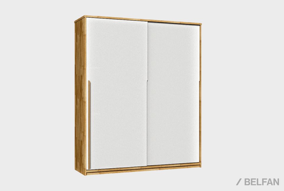 Шкаф-купе 2-х дверный "Уоллстрит" массив дуба, МДФ 2