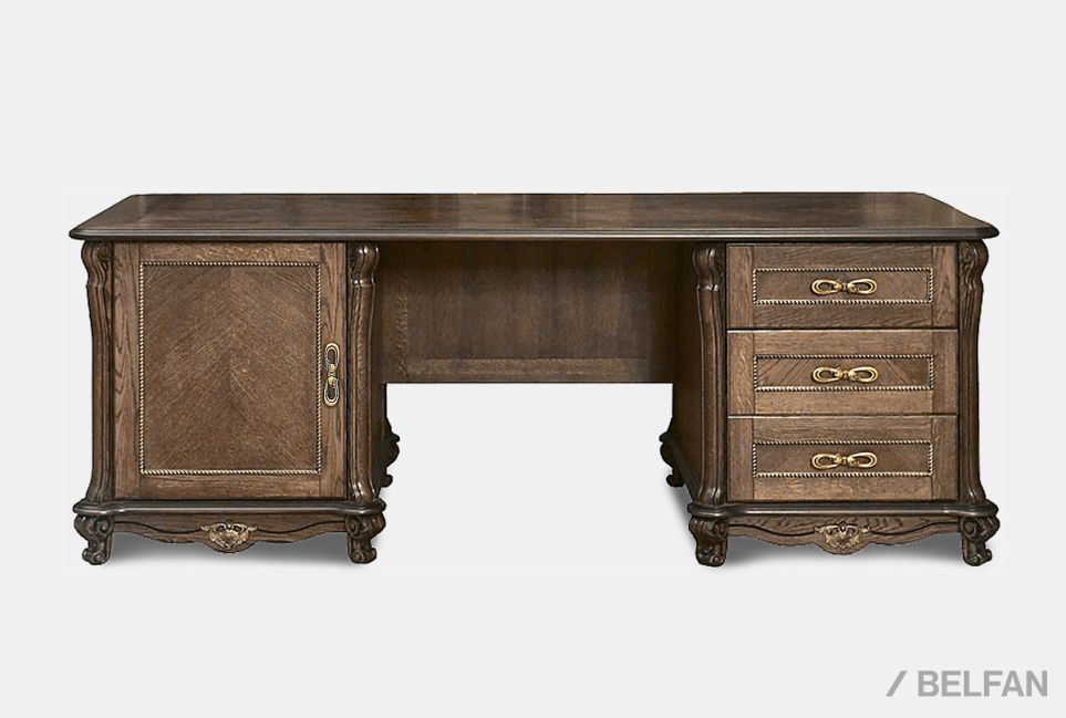 Стол письменный "Алези 2" массив и шпон дуба 1