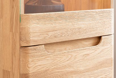 Витрина 1-но дверная "Бремен" (правая); с подсветкой; дуб натуральный