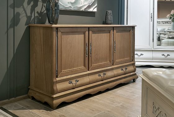 Тумба "Тэфи" 06/02 (глухие двери) массив и шпон дуба 2