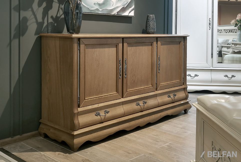 Тумба "Тэфи" 06/02 (глухие двери) массив и шпон дуба 1