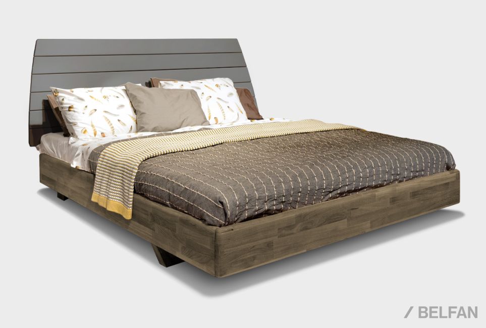 Кровать "Уоллстрит" (комбинированная) массив дуба, МДФ 1