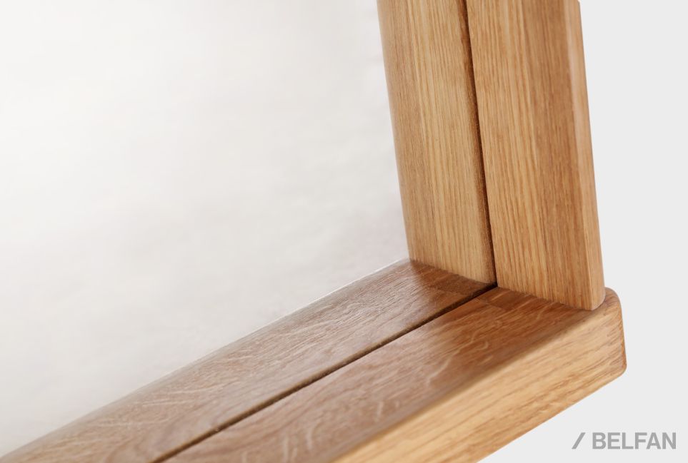 Зеркало настенное "Уоллстрит" (прямоугольное) массив дуба 3