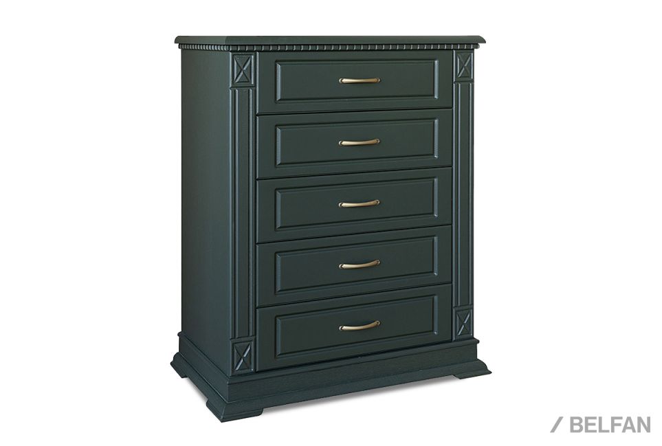 Комод высокий «Верди Люкс» массив и шпон дуба 1