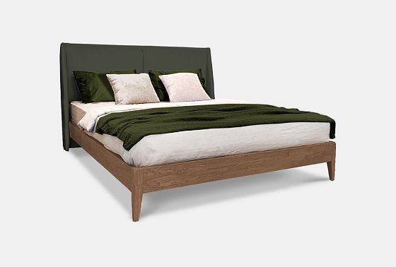 Кровать "Сакраменто" (мягкое изголовье) массив дуба 4
