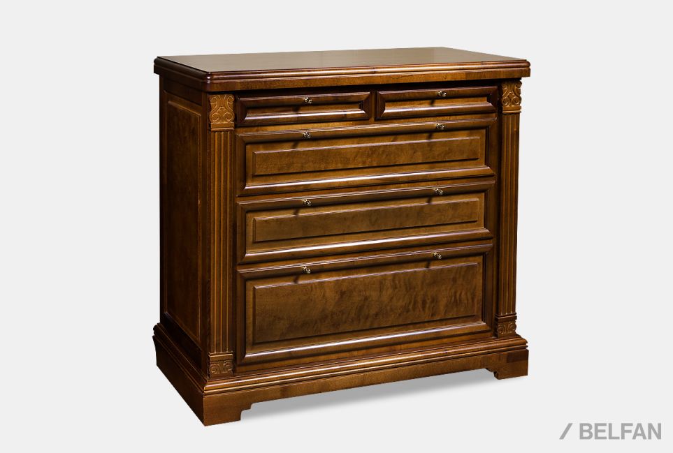 Комод "Престиж" 3 массив и шпон берёзы 1