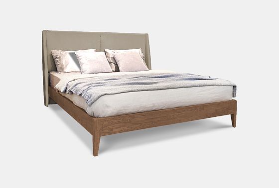 Кровать "Сакраменто" (мягкое изголовье) массив дуба 4