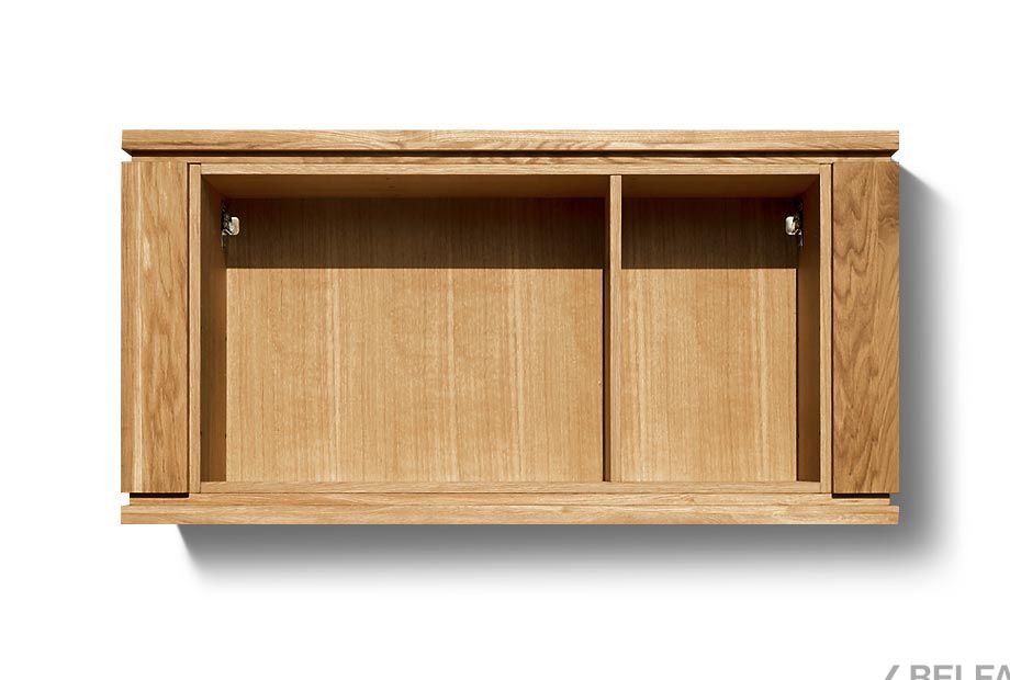 Полка настенная открытая "Берген" 117 массив и шпон дуба 1