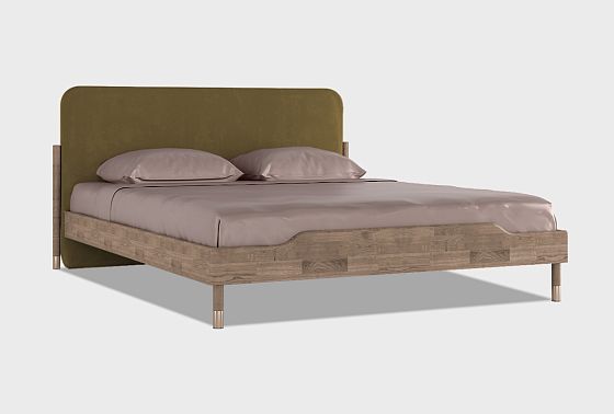 Кровать "Меридиан" (мягкое изголовье) массив дуба 9