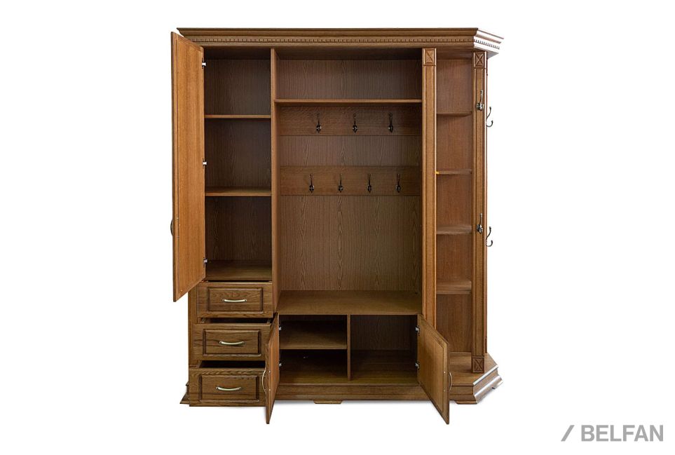 Шкаф комбинированный "Верди Люкс" 2 массив и шпон дуба 2