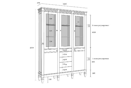 Стеллаж "Ольса" 303/214 массив сосны 6