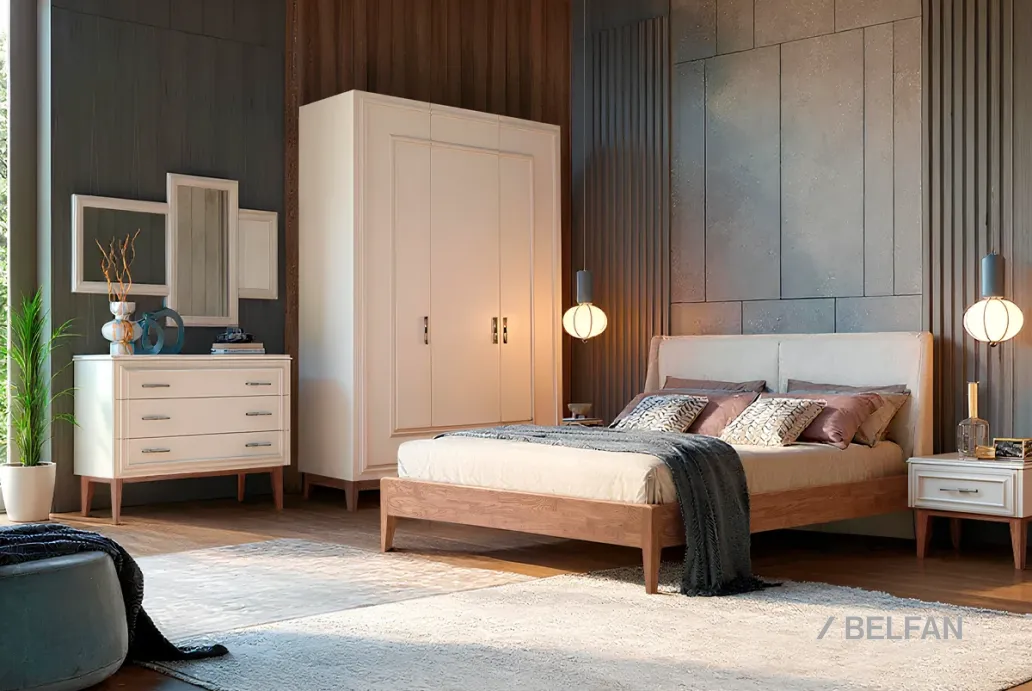 Спальня «Сакраменто» #1 марципан, орех