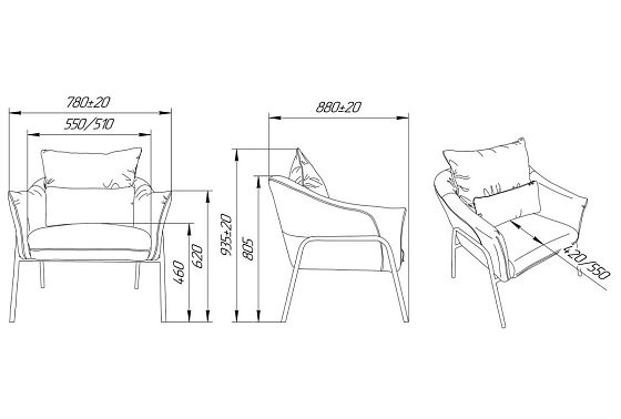 "Купер" кресло металл 8