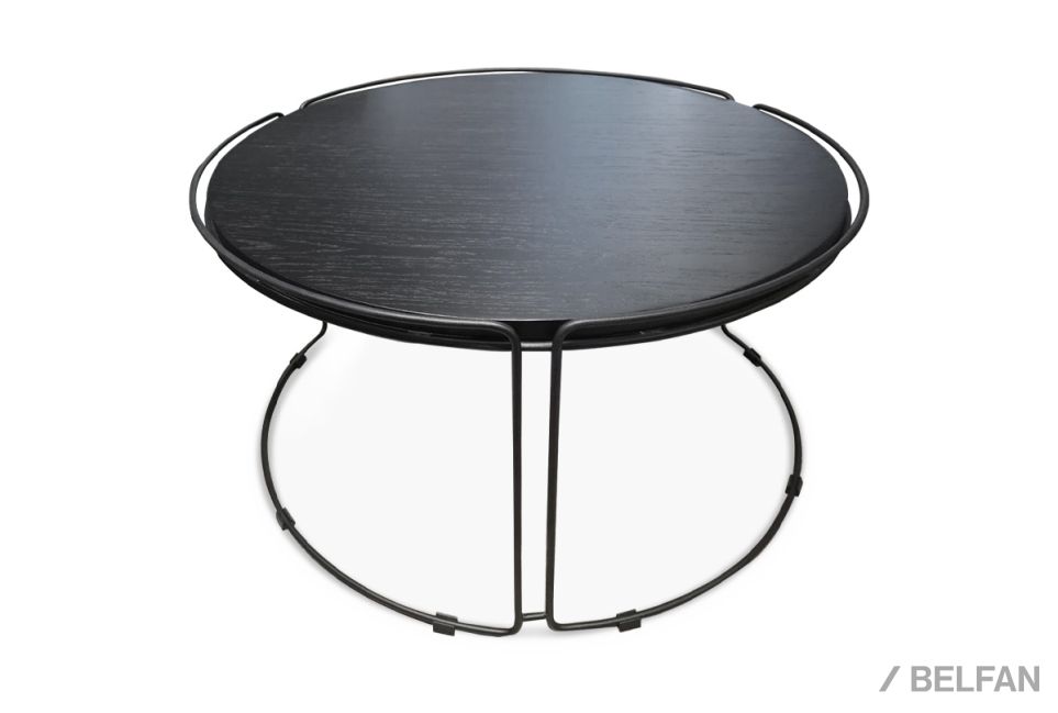 Стол журнальный "Collin" (круглый) большой массив и шпон дуба, МДФ 1