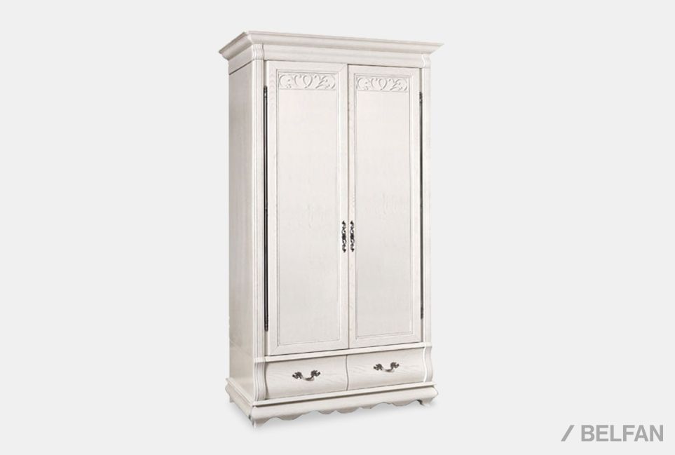 Шкаф для одежды "Тэфи" 2-х дв. без зеркала массив и шпон дуба 1