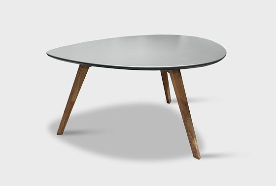 Стол журнальный "Уоллстрит" капля 266 массив дуба, МДФ 2