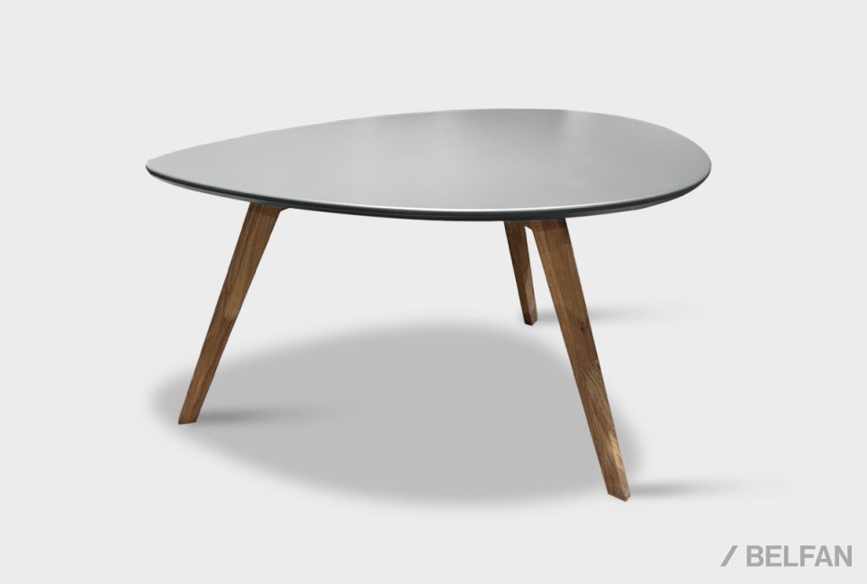 Стол журнальный "Уоллстрит" капля 266 массив дуба, МДФ 1