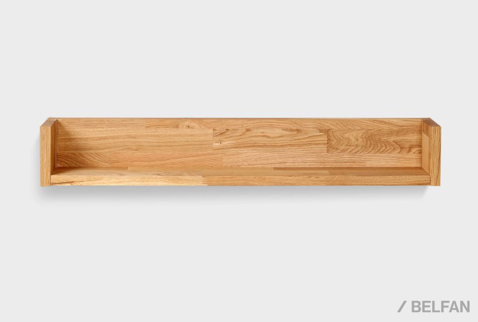 Полка настенная "Уоллстрит" массив дуба 2