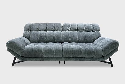 "Атлас" диван 2-х местный; нераскл.; 15L+15R; Nicoya Darkgrey (гр.2/Турция)
