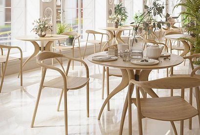 Стул "Лугано" с подлокотниками; дуб натуральный