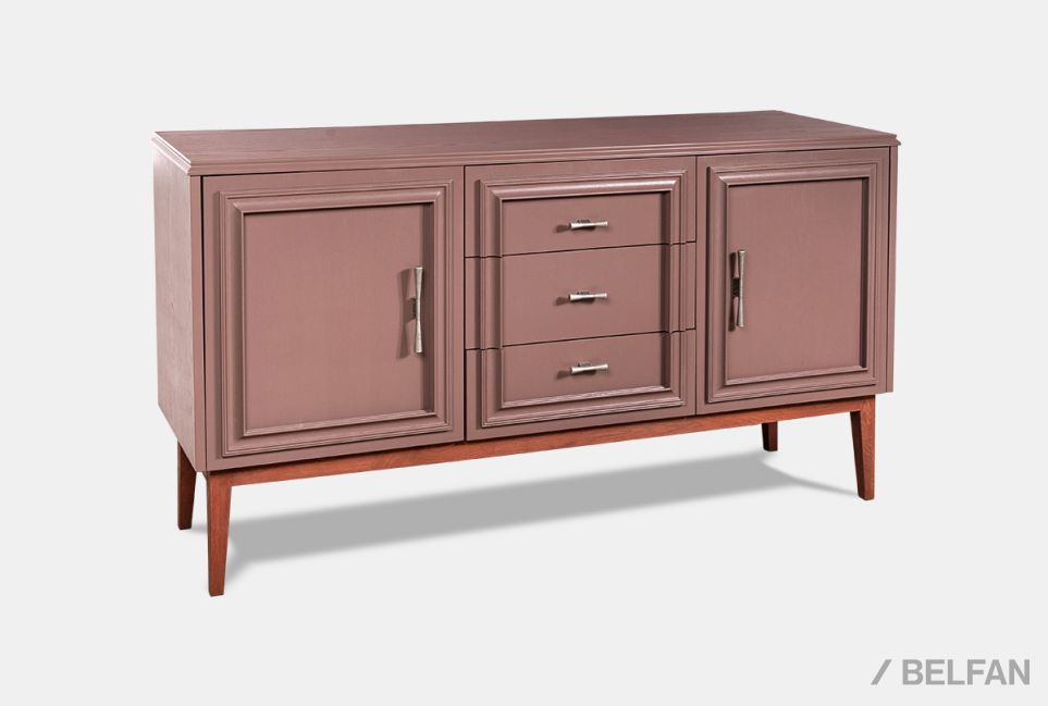 Тумба "Сакраменто" 3 (с ящиками) массив и шпон дуба, МДФ 2