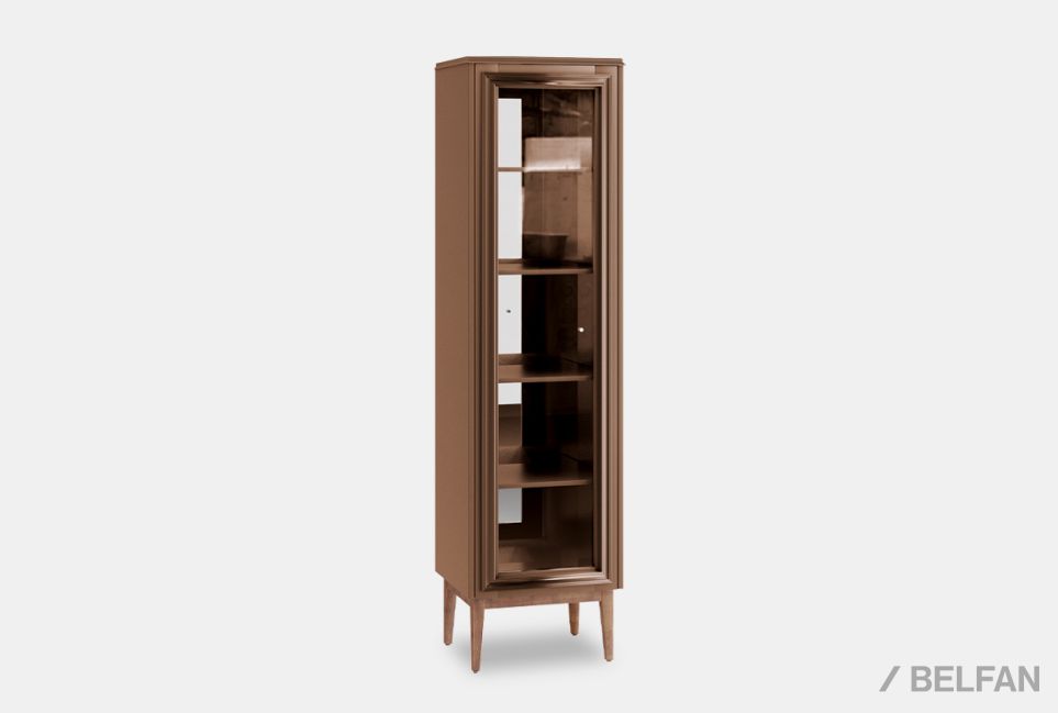 Витрина 1-но дв. "Сакраменто" (правая) массив и шпон дуба, МДФ 2