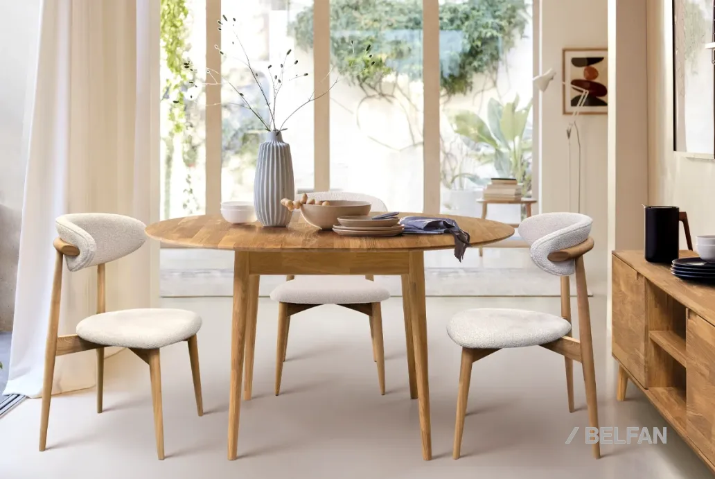 Стол обеденный «Ирвинг» и стулья «Бергамо» #8 дуб натуральный