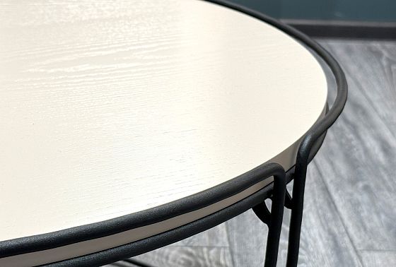 Стол журнальный "Collin" (круглый) большой массив и шпон дуба, МДФ 3