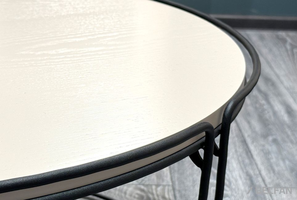 Стол журнальный "Collin" (круглый) большой массив и шпон дуба, МДФ 2