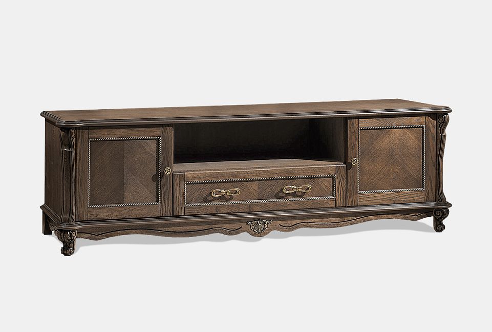 Тумба под ТВ "Алези 22"; слоновая кость с золочением