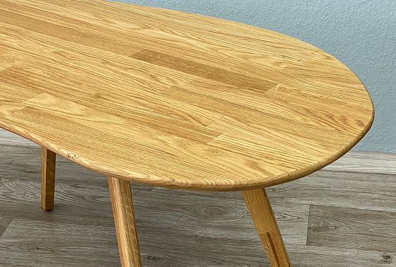 Стол журнальный "Арт" овальный 267 массив дуба 2