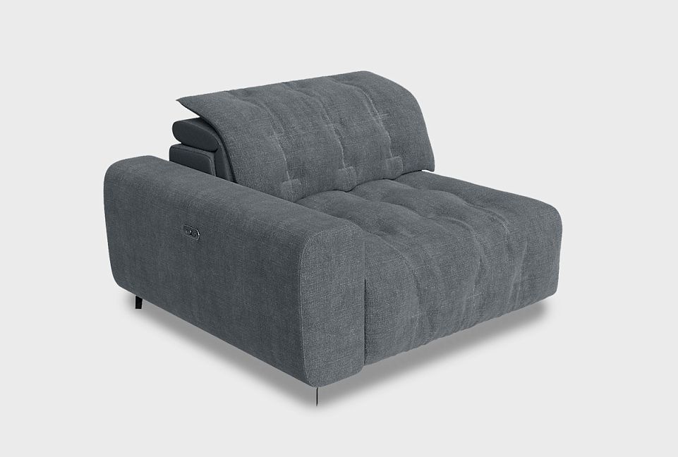 "Грей" секция одноместная с подлокотником; раскл.; 1ER; Реклайнер; начальная группа ткани