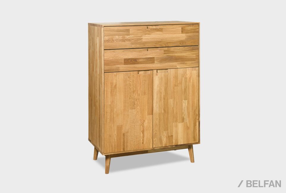 Тумба "Ирвинг" 2 высокая массив дуба 1