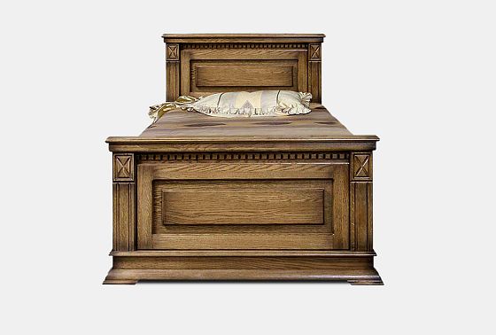 Кровать "Верди Люкс" (высокое изножье) массив и шпон дуба 5