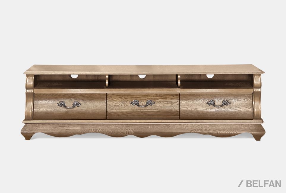 Тумба под ТВ "Тэфи" массив и шпон дуба 1