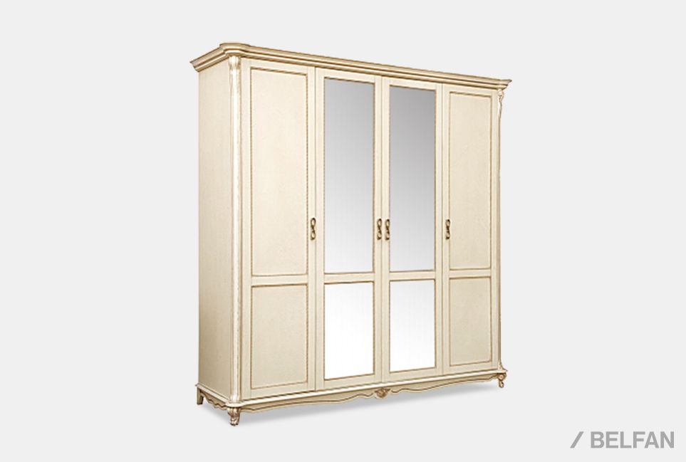 Шкаф 4-х дв. "Алези" массив и шпон дуба 1