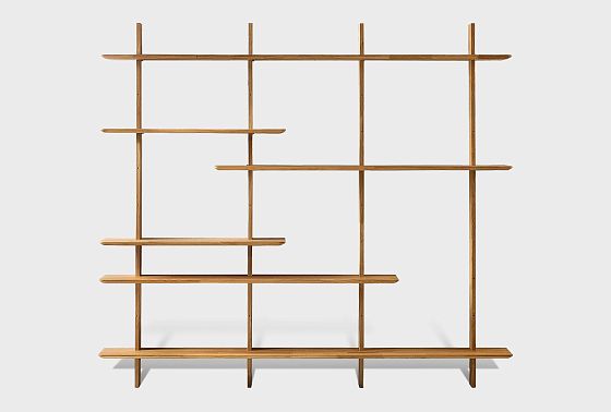 Стеллаж навесной "Арт" массив дуба 3