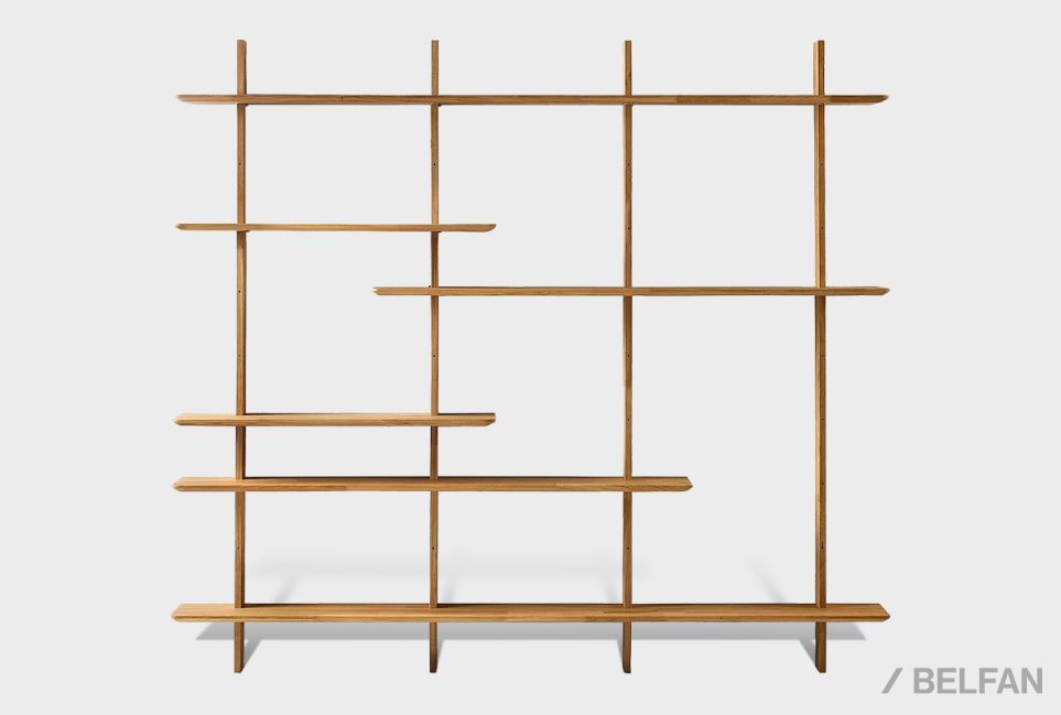 Стеллаж навесной "Арт" массив дуба 6