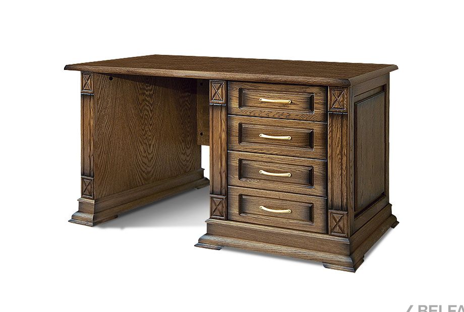 Стол письменный "Верди Люкс 9" массив и шпон дуба 1