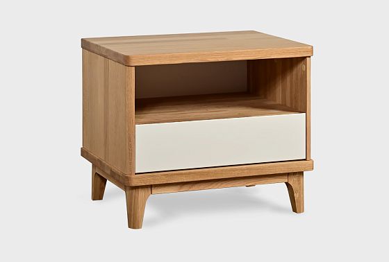 Тумба прикроватная "Уоллстрит" (с нишей) массив дуба, МДФ 7