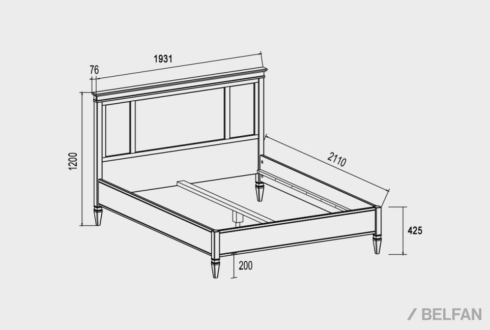 Кровать "Ольса-С" массив сосны 5