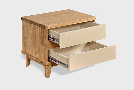 Тумба прикроватная "Уоллстрит" массив дуба, МДФ 9