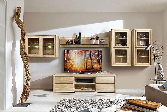 Шкаф навесной 1-но секц. вертикальный "Норд" (правый) массив дуба 2