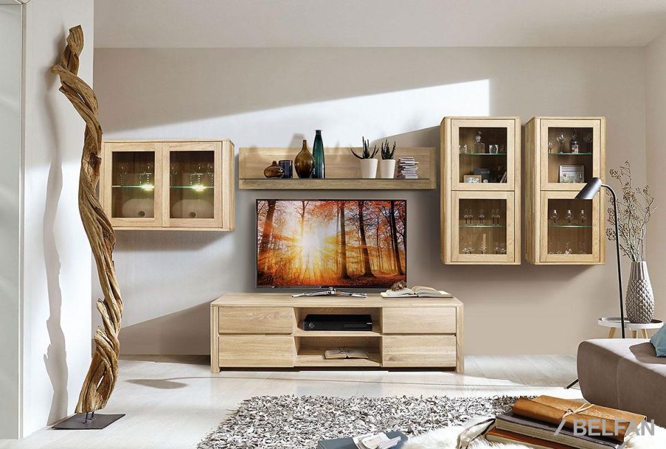 Шкаф навесной 1-но секц. вертикальный "Норд" (правый) массив дуба 2