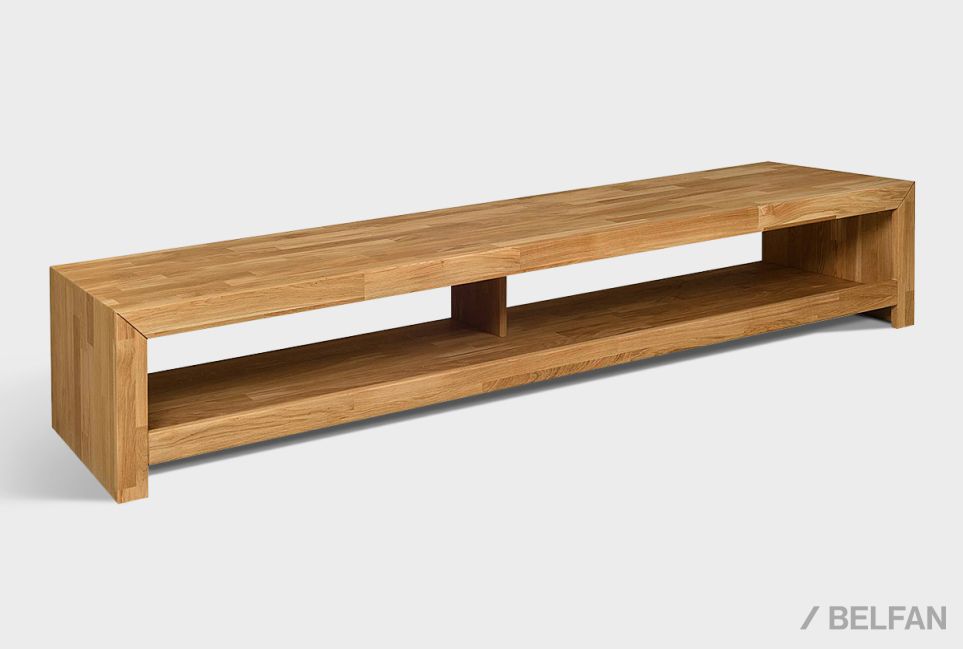 Тумба под ТВ "Арт" 200 (с нишами) массив дуба 1