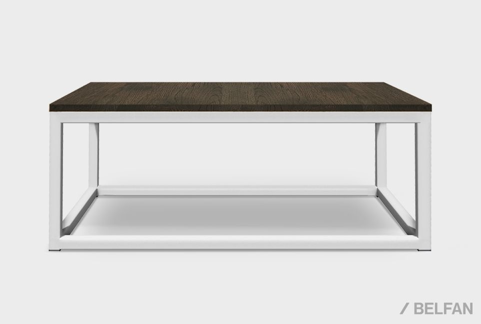 Стол журнальный "Арт" прямоугольный 259 массив дуба, металл 1