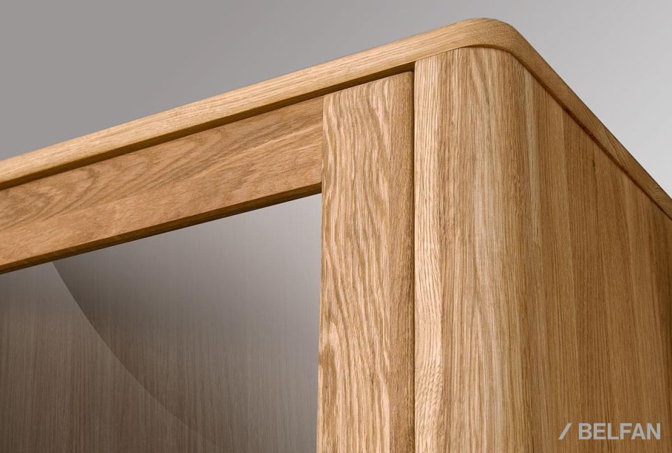 Шкаф навесной 1-но секц. вертикальный "Норд" (правый) массив дуба 3