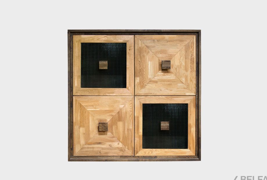 Модуль настенный "Cube Design" 4 массив и шпон дуба 1