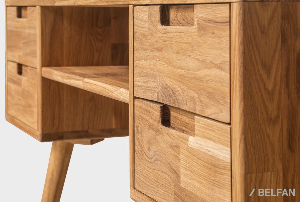 Стол письменный "Ирвинг" (2 тумбы) массив дуба 8